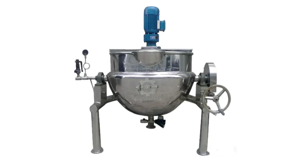 Tilting Steam Heating Jacketed Kettle with Agitator