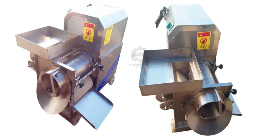 Fish meat and bone separating machine